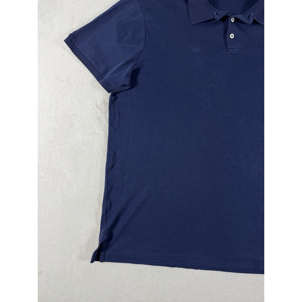 Polo Ralph Lauren Custom Slim Fit Polo Shirt Mens XL Blue Cotton Mesh Brown Pony - Picture 5 of 16
